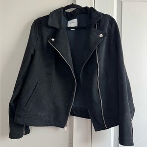 Old Navy Women's Black Leather Jacket